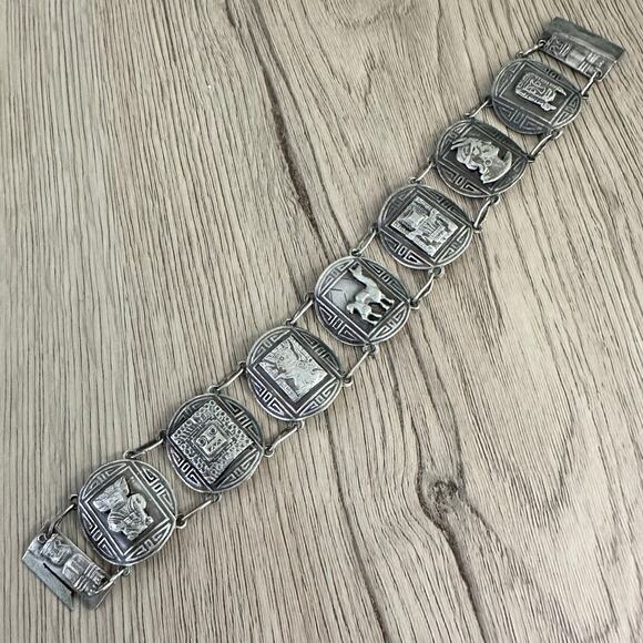 Vintage 900 Silver Industria Peruana Bracelet - Picture 4 of 11